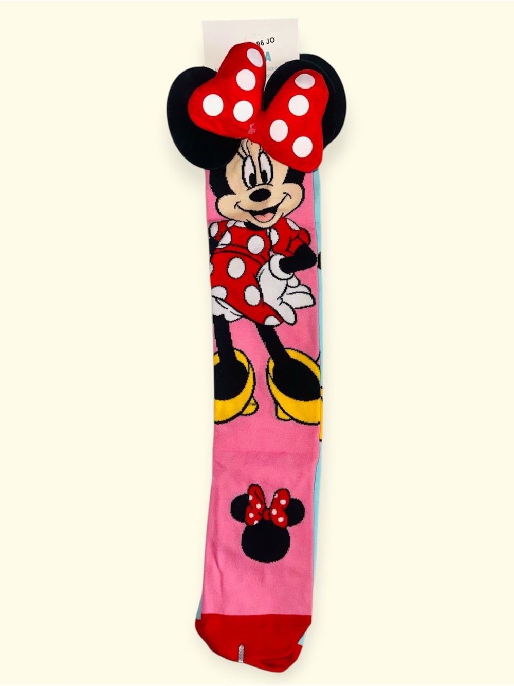 New Minnie & Mickey 3D Plush Ear Knee High Socks